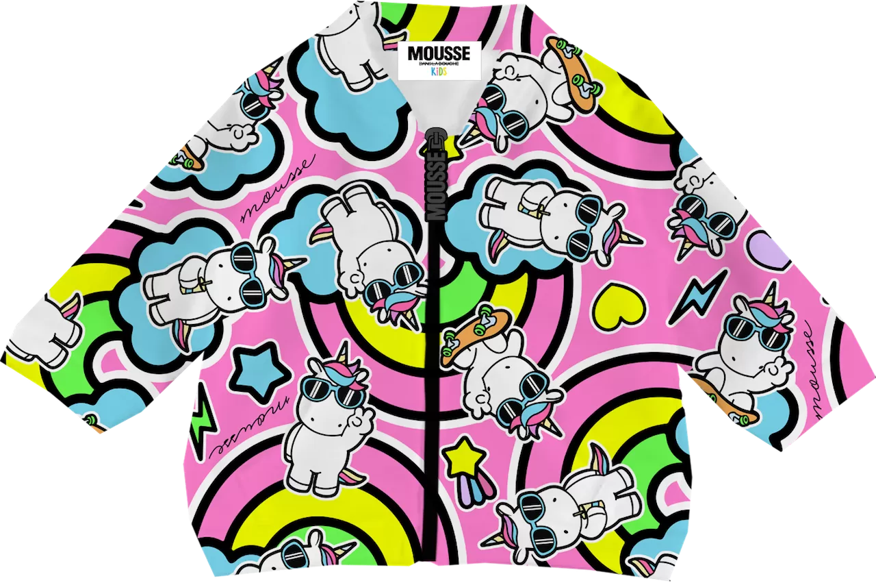 felpa zip neonato unicorn boss