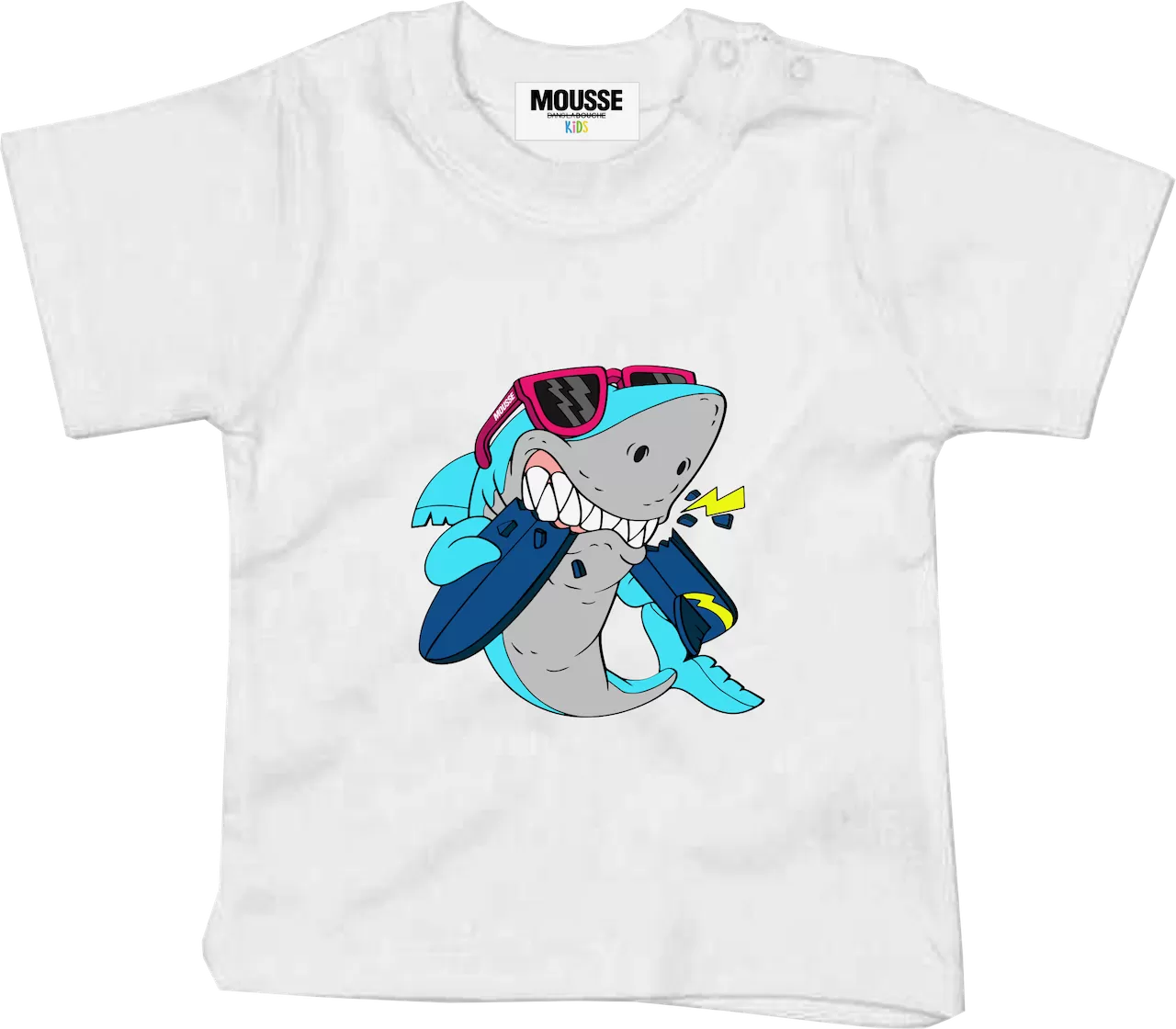 t-shirt neonato shark bite